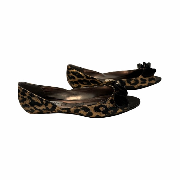 Steve Madden slip on flats metallic gold black animal print size 7 - Picture 2 of 8